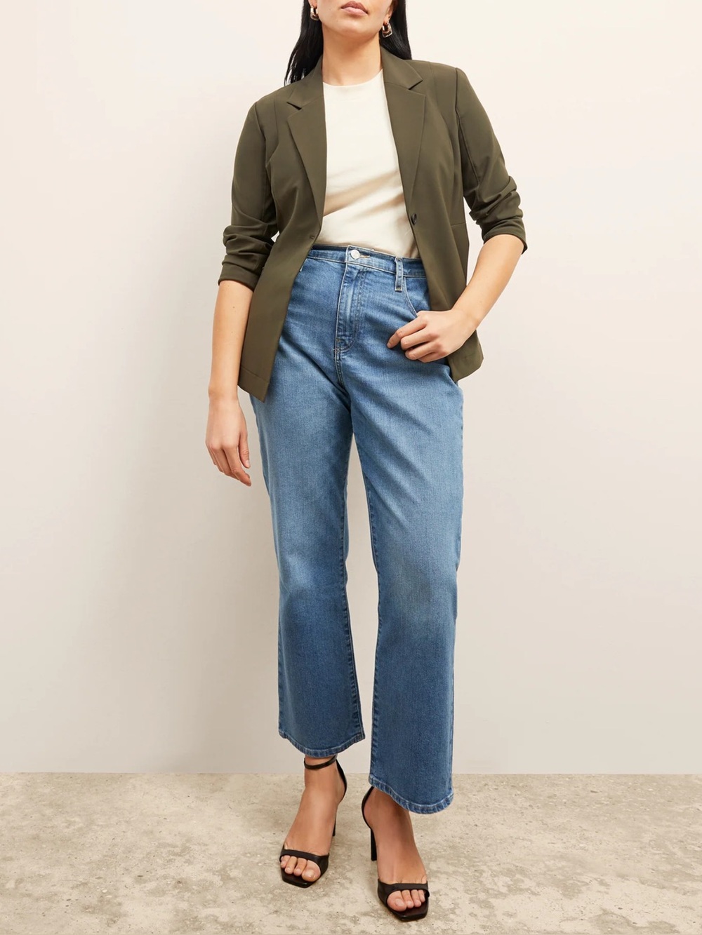 Frame Le Jane Ankle Jeans Size 25 Deep Water High Rise Straight Medium Wash